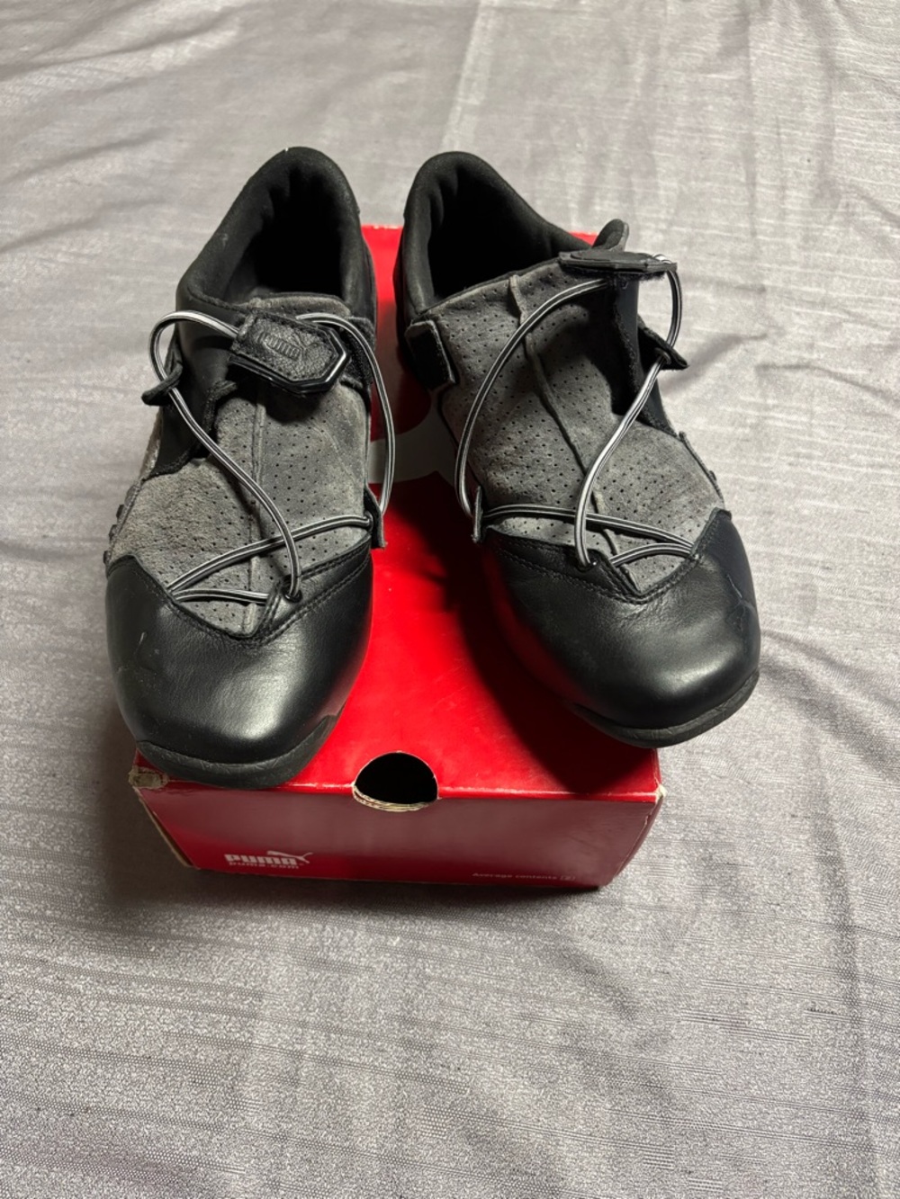 Vintage Y2K PUMA Driving Class II Size 8 Men's Archive Black Leather Shoes RARE